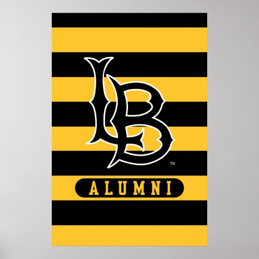 Long Beach State Alumni Stripes ポスター (正面)