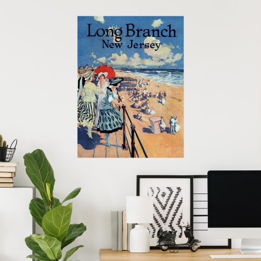 Long Branch, New Jersey 1917 print ポスター (ホームオフィス)
