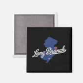 Long Branch New Jersey Nj Map  マグネット (正面/裏面)