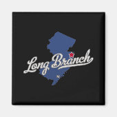 Long Branch New Jersey Nj Map  マグネット (正面)