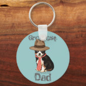 Long Coat Chihuahua Dad キーホルダー (正面)