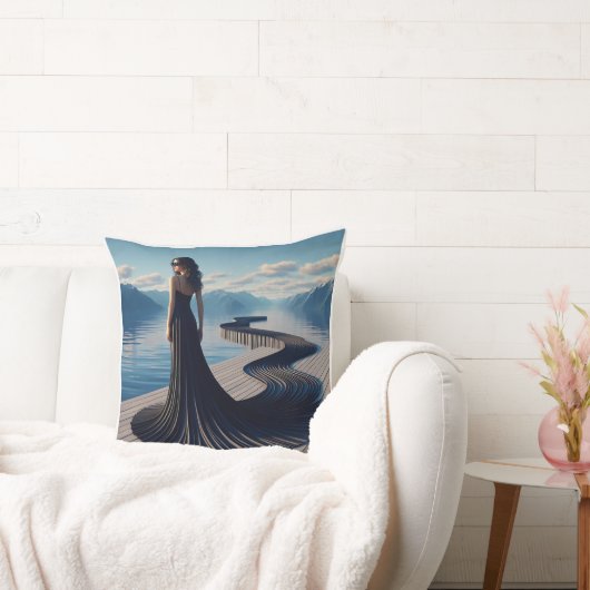 Long Cool Woman in the Black Dress Pillow クッション (ソファ)