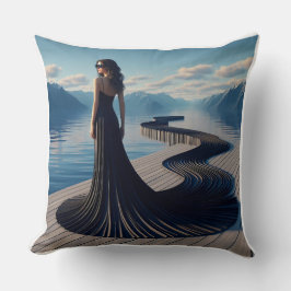 Long Cool Woman in the Black Dress Pillow クッション