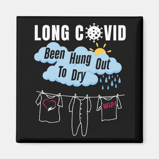 LONG COVID – 乾いたつる状態に戻っている マグネット (正面)