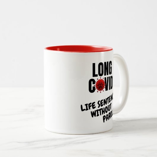 Long Covid – 仮釈放なしの終身刑 ツートーンマグカップ (正面右)
