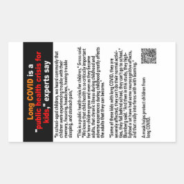 Long Covid in children紙シール 長方形シール