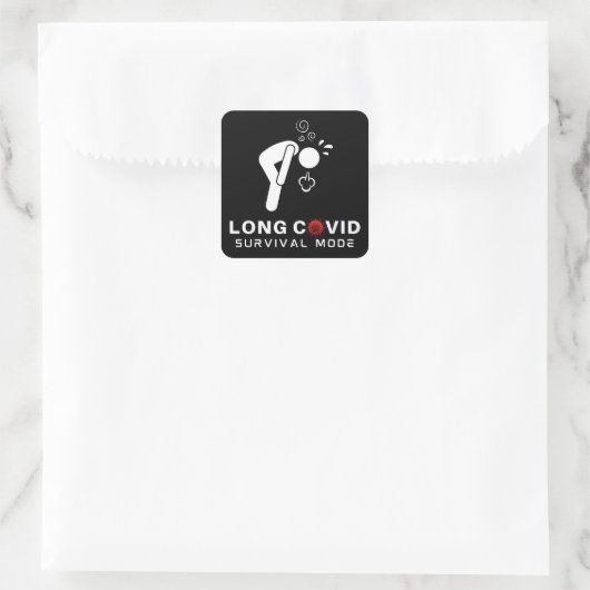 LONG COVID Survival Mode スクエアシール (バッグ)
