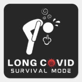 LONG COVID Survival Mode スクエアシール (正面)