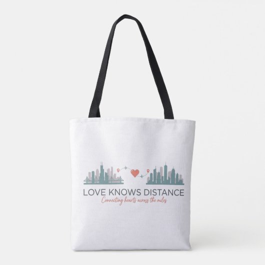 Long Distance Relationship Gift for couples  トートバッグ (裏面)