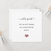 Long distance relationship miles glitter heart カード (正面/裏面インサイチュ)