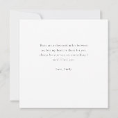 Long distance relationship miles glitter heart カード (裏面)