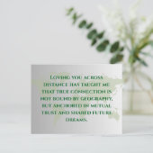 Long Distance Relationship Quote Postcard | Miles  ポストカード (スタンド正面)