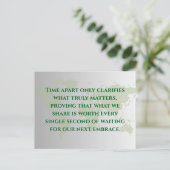 Long Distance Relationship Quote Postcard | Miles ポストカード (スタンド正面)