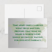 Long Distance Relationship Quote Postcard | Miles ポストカード (正面/裏面)