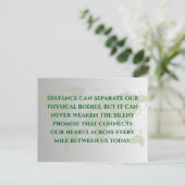 Long Distance Relationship Quote Postcard | Miles ポストカード (スタンド正面)