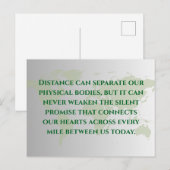 Long Distance Relationship Quote Postcard | Miles ポストカード (正面/裏面)