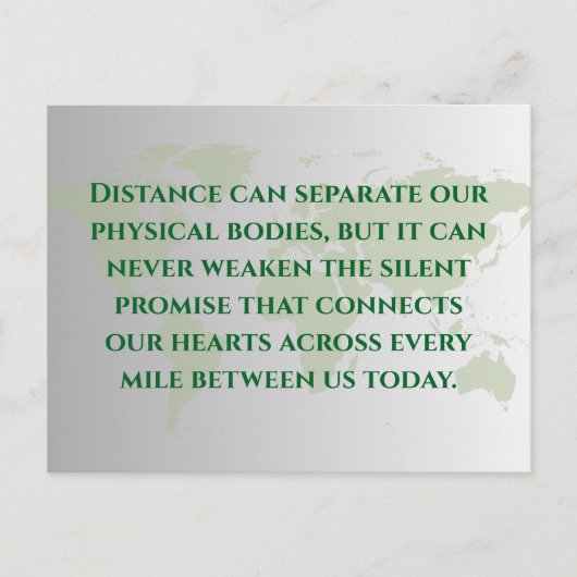 Long Distance Relationship Quote Postcard | Miles ポストカード (正面)