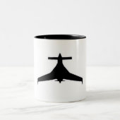 Long Ez 実験航空機 コーヒーマグ ツートーンマグカップ (中央)