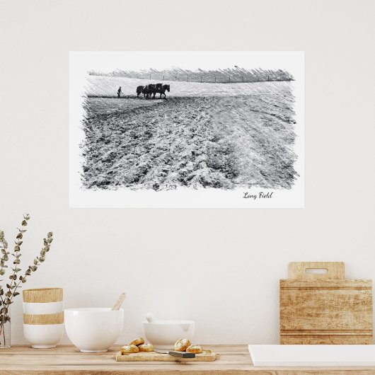 Long Field wall art ポスター (キッチン)