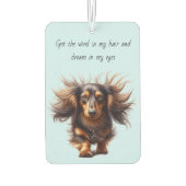 Long Hair Dachshund カーエアーフレッシュナー (裏面)