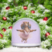 LONG HAIR DACHSHUND BALLERINA SNOW GLOBE (クリスマス)