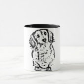 Long Hair Dachshund Lover Gift Doxie Mom Dad Cute マグカップ (中央)