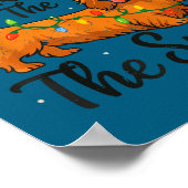 Long Hair Dachshund Through Snow Christmas Pajamas ポスター (角)