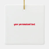 Long Hair Dachshund Tree Ornament セラミックオーナメント (裏面)