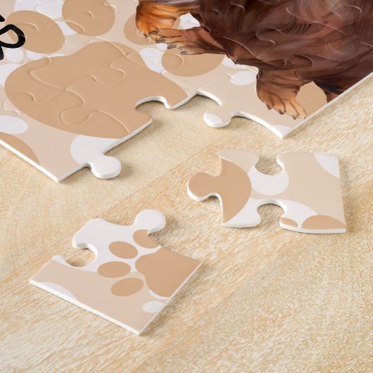 Long Hair Dachsund ジグソーパズル (側面)