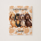 Long Hair Dachsund ジグソーパズル (縦)