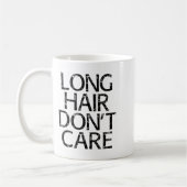 Long Hair Don't Care Gift  コーヒーマグカップ (左)