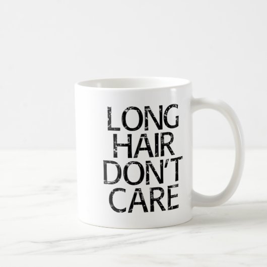 Long Hair Don't Care Gift  コーヒーマグカップ (右)