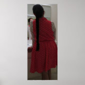 Long Hair Reflection In Mirror ポスター (正面)