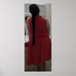 Long Hair Reflection In Mirror ポスター