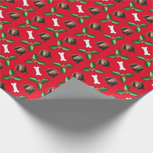 Long Haired Dachshund ラッピングペーパー (角)