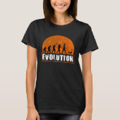 Long Haired Dachshund Dog Dad Human Evolution Tシャツ (正面)