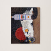 Long Haired Tuxedo Cat ジグソーパズル (縦)