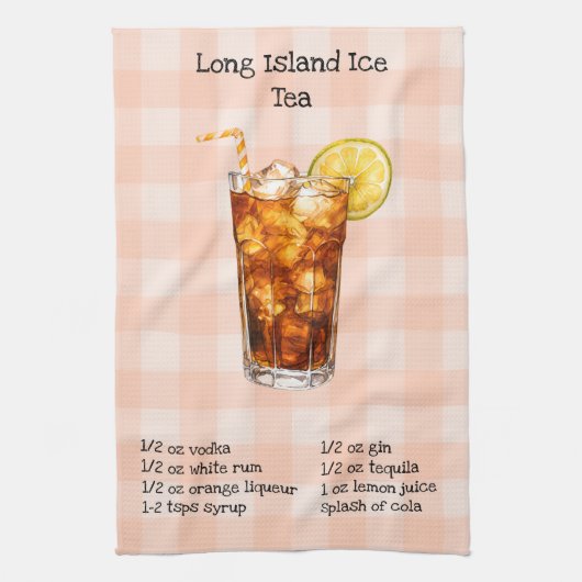 Long Island Ice Tea Bar Towel キッチンタオル (縦)