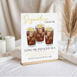 Long Island Iced Tea Signature Cocktail Recipe フォトプリント