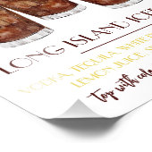 Long Island Iced Tea Signature Cocktail Recipe フォトプリント (角)