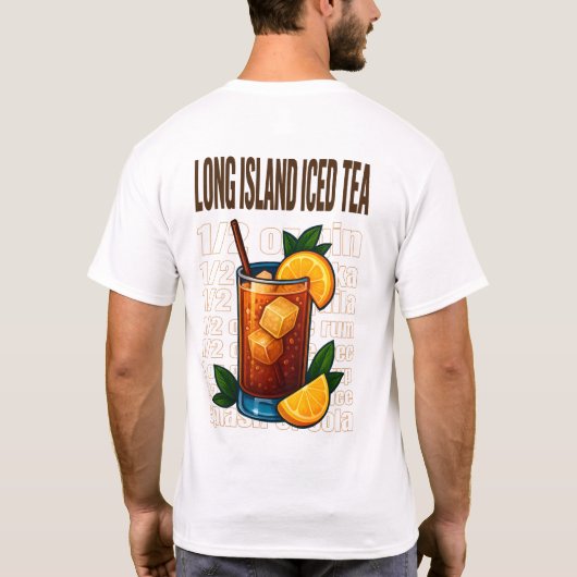 Long Island Iced Tea T-Shirt – Bold Retro Cocktail Tシャツ (裏面)
