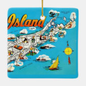  Long Island, NY Greeting セラミックオーナメント (裏面)