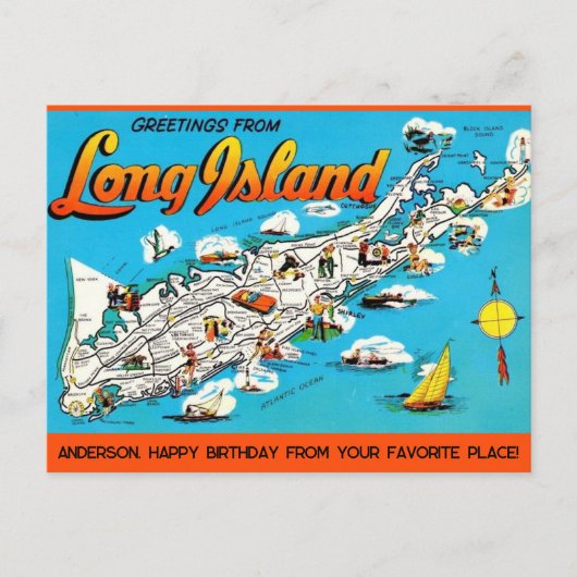  Long Island, NY Occasion Postcard ポストカード (正面)