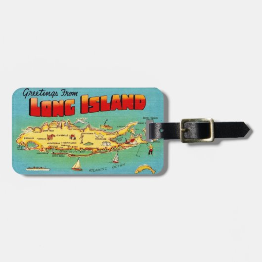 Long Island Postcard Luggage Tag ラゲッジタグ (正面横)