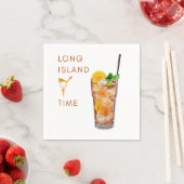 Long Island Tee Time Cocktail Napkin スタンダードカクテルナプキン (インサイチュ)