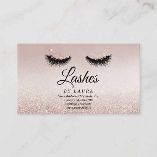 Long Lash Extension Makeust Artist Business Card V 名刺 (正面)