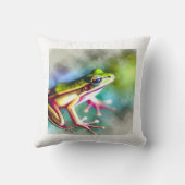 Long legged frog 100924AREF149 - Watercolor クッション (裏面)