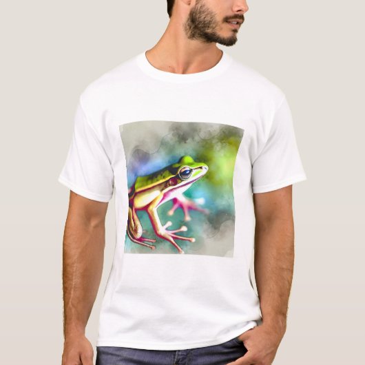 Long legged frog 100924AREF149 - Watercolor Tシャツ (正面)