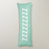 Long light teal body pillow with custom text ボディピロー (裏面 (縦))