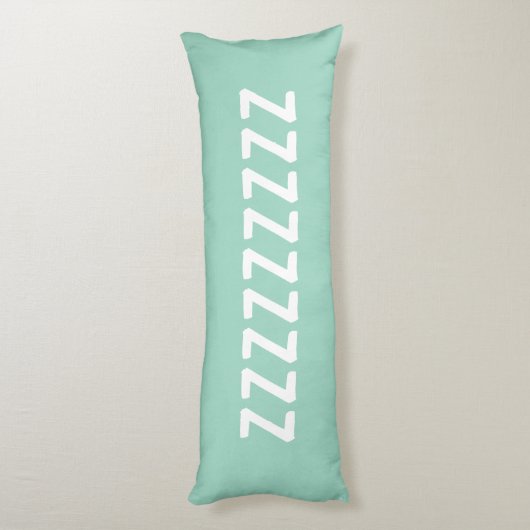 Long light teal body pillow with custom text ボディピロー (裏面 (縦))